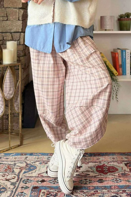 Felix Plaid Shelby Pant Rose /16=
